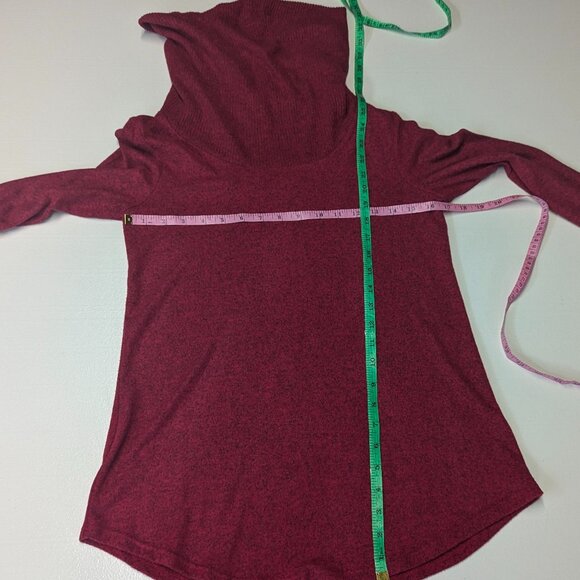Apt. 9 Size Small (Slightly oversized) Red/Black Heathered Cowl Neck Sweater - Picture 7 of 13